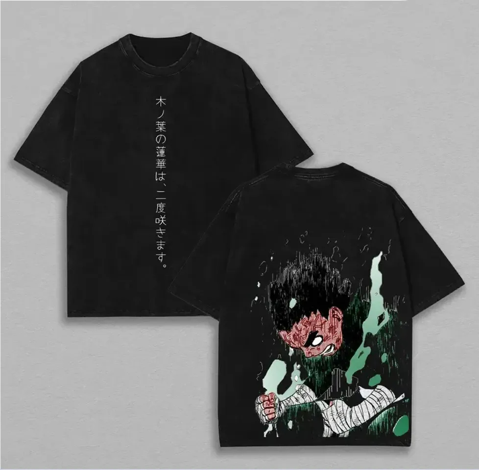 록 리 티셔츠 나루토 남성용 애시드 워시 백 프린트 에 - Acid Wash Vintage Graphic T Shirt 리뷰 및 가격